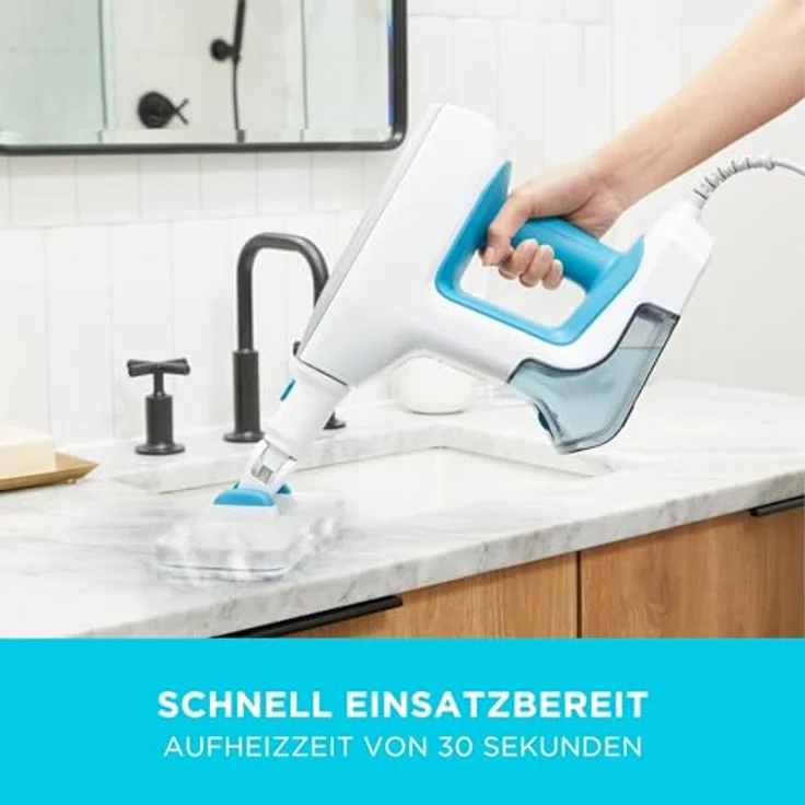 Black & Decker BHSM15FX10-QS Dampfreiniger, türkis-weiß – Bild 4