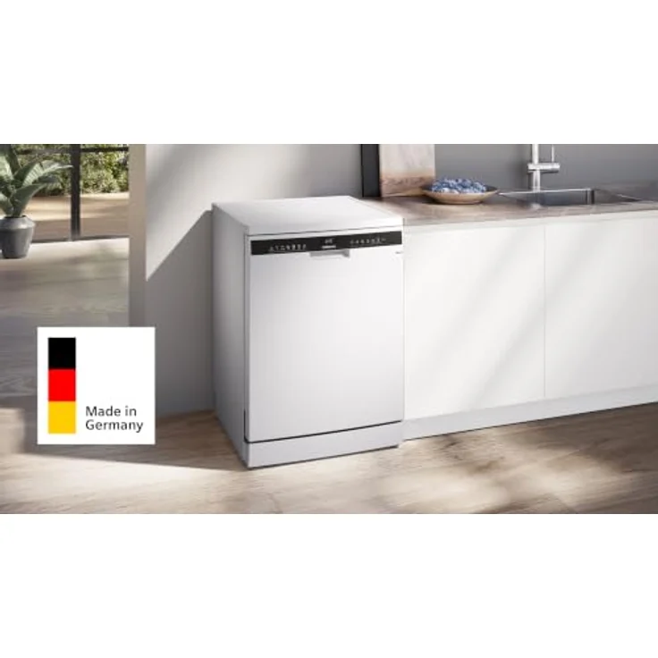 Siemens iQ300 SN23EW28AE, Freistehender Geschirrspüler, 60 cm, Weiß, 13 Maßgedecke, 6 Programme, 42 dB(A) – Bild 2