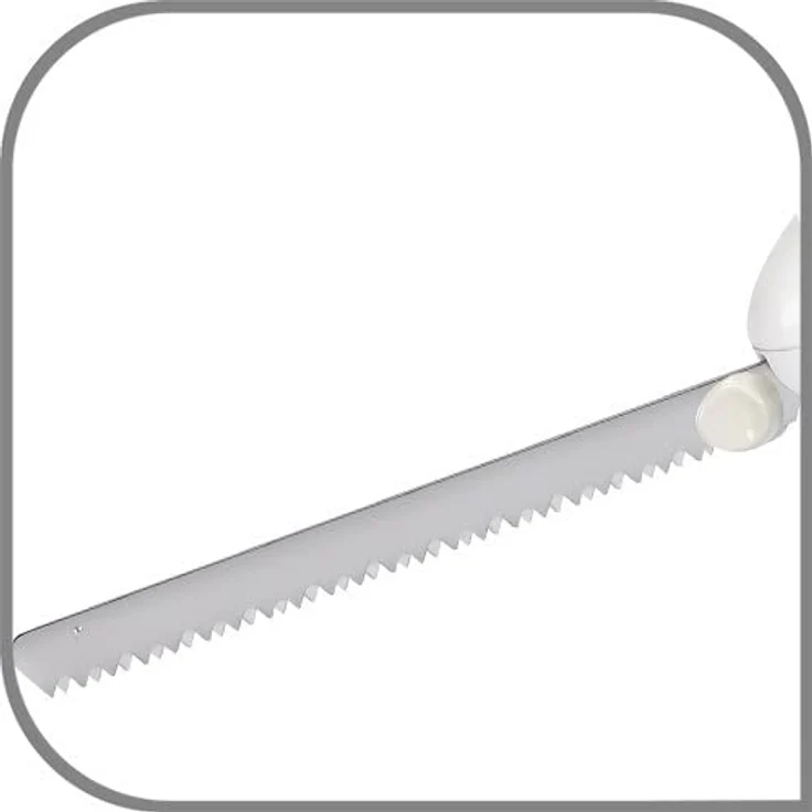 Tefal 8523.31 Elektrisches Messer, 100 Watt, 1 x Edelstahlklingen, geeignet für Tiefkühl-Gut, weiß-greige – Bild 3