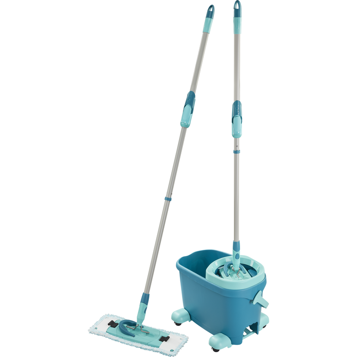 Leifheit Set Clean Twist M Ergo mobile, Bodenwischer-Set mit Rollwagen, 6 L Eimer mit Schleudersieb, Teleskopstiel, Wischbezug super soft (52121) – Bild 3