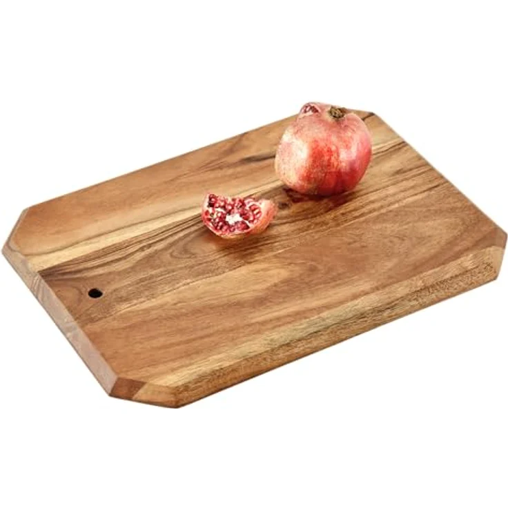 KESPER Schneidbrett aus Akazienholz, 40 x 29 x 1,5cm, Braun - besonders messerschonend, hohe Schnittfestigkeit, Hochwertiges Material – Bild 1