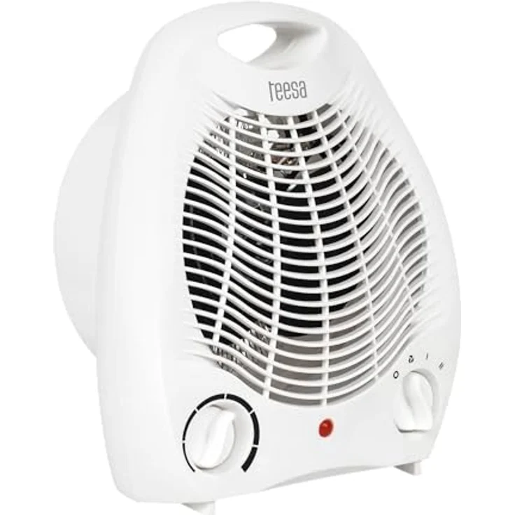 Teesa Heizlüfter TSA8025 3 Funktionsmodi, 2 Heizstufen (1000 W, 2000 W), Einstellbarer Thermostat, Überhitzungsschutz, weiß, 240 V, Heizlüfter – Bild 3