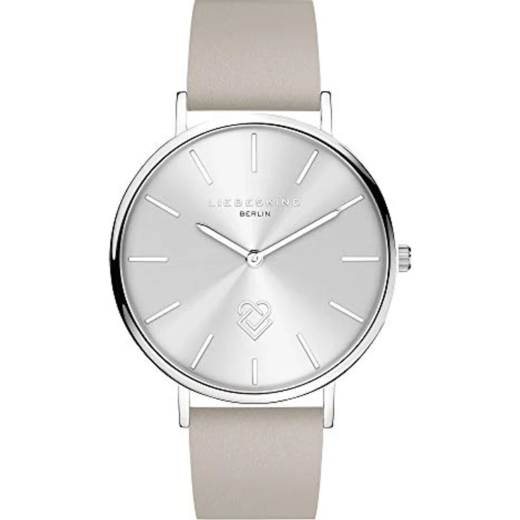 Liebeskind Berlin Damen Analog Quarz Uhr LT-0254-LQ, Edelstahlgehäuse, 38 mm, Echtlederarmband, Wasserdicht bis 5 bar, silbernes Zifferblatt – Bild 1
