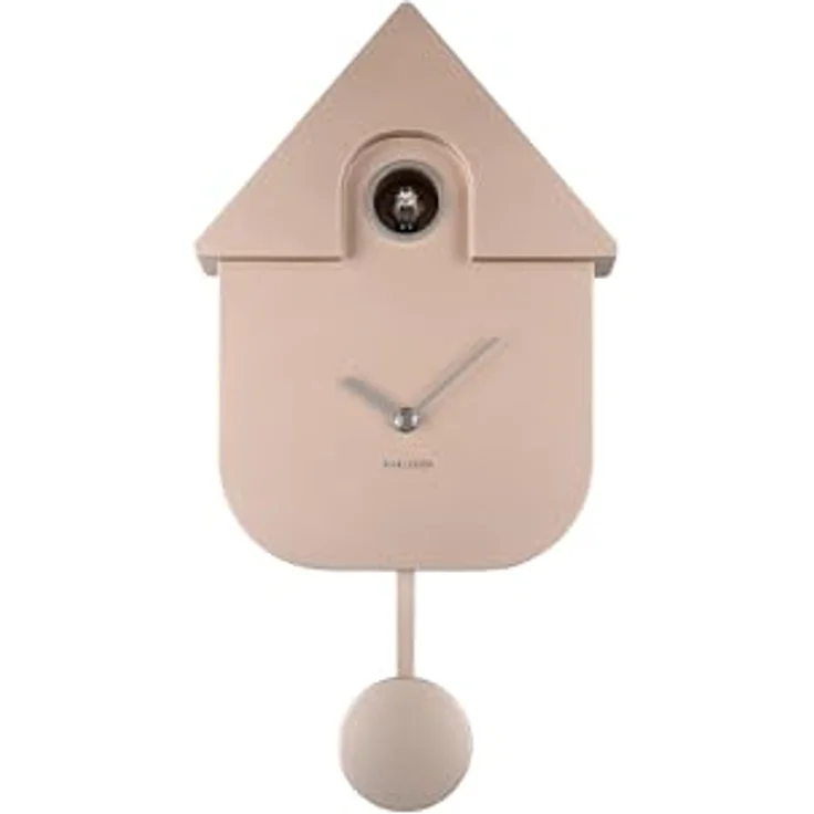 Karlsson Kuckucksuhr Modern Cuckoo Metallic, Rose Gold, 21.5x8.5x41cm, Rechteck, Thermoplast, Wanduhr für Wohnzimmer – Bild 4