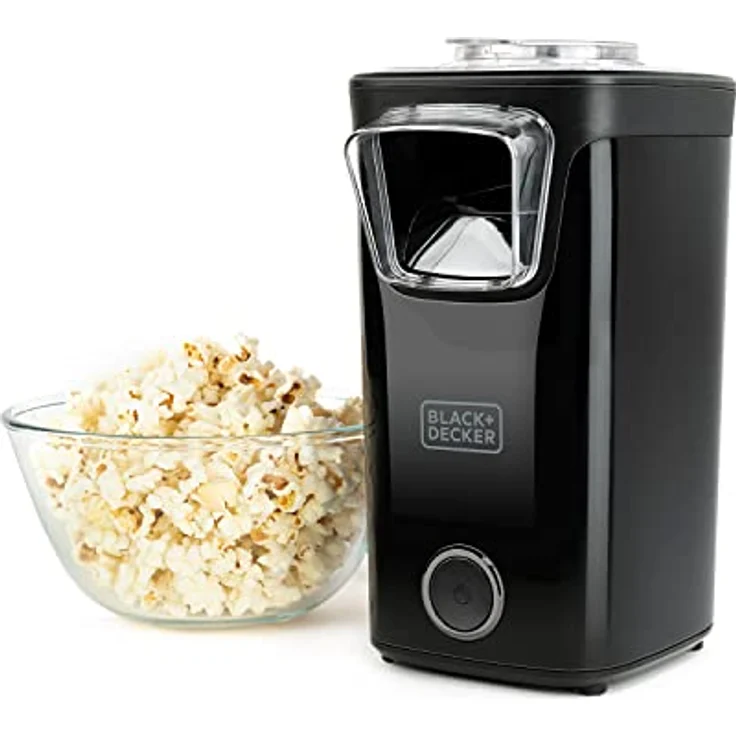 Black+Decker BXPC1100E Popcornmaker, 1100 Watt, ölfreier Popcorn-Maker, kompaktes Format, schnell fertig in 3 min, schwarz – Bild 5