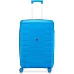 Roncato Skyline 2.0 4 Rollen Trolley 46.5 cm mit Dehnfalte, Blau (78 l) - Strapazierfähiger Koffer aus Polypropylen mit TSA-Schloss