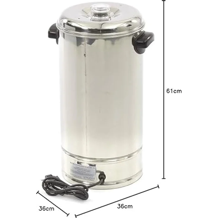 Maxima Kaffeemaschine, Gastro-Modell, 15 l für 120 Tassen, abnehmbarer Edelstahl-Kaffeefilter, automatische Abschaltung, isolierte Griffe – Bild 6