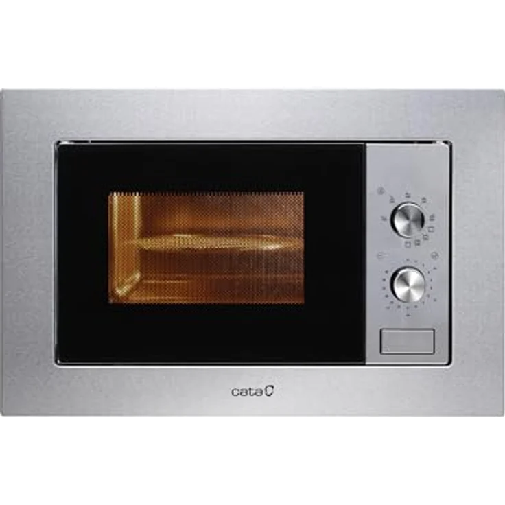 CATA MC 20 IX Einbaumikrowelle, Edelstahl, 20L, 5 Leistungsstufen, Grill 1000 W, Selbstentfrostung, Timer – Bild 1