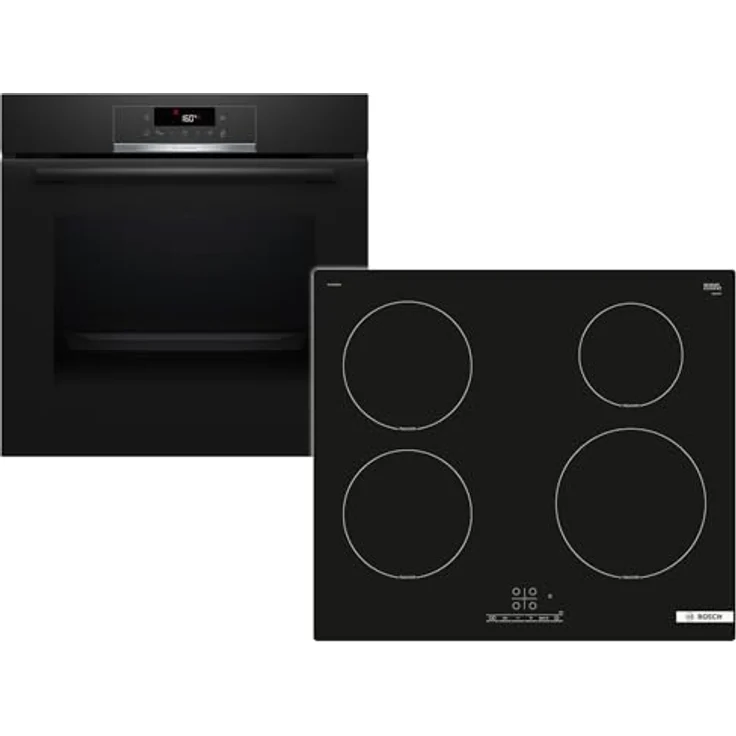 Bosch HBD274FB67, Einbau-Backofen-Set, HBA571BB3 mit 71 l Garraum, 5 Heizarten, inklusive PUE61RBB6E Induktionskochfeld, schwarz – Bild 2