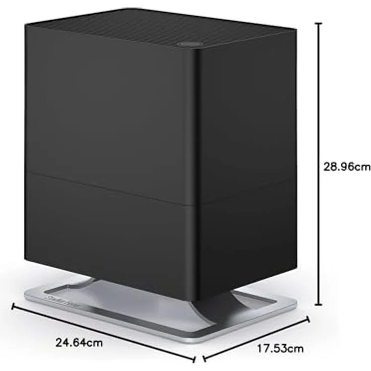Stadler Form Luftbefeuchter Oskar little, energiesparender Raumbefeuchter für Räume bis 30 m², leiser Verdunster mit Abschalt-Automatik, dimmbare LEDs, schwarz – Bild 6