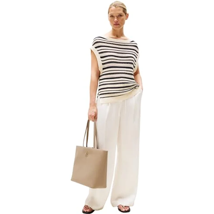 Tommy Hilfiger Modern Shopper Tasche, 35 cm, Kunstleder, coastal taupe – Bild 5
