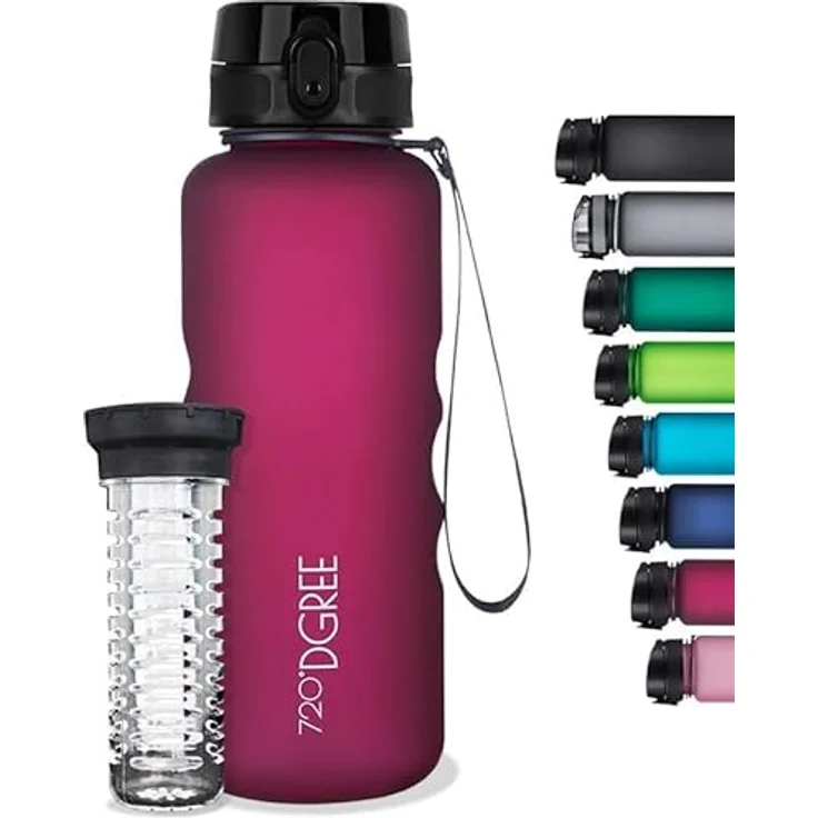 Trinkflasche Wasserflasche Fruchteinsatz 1,5L - BPA-Frei uberBottle 720 DGREE lavish plum – Bild 2