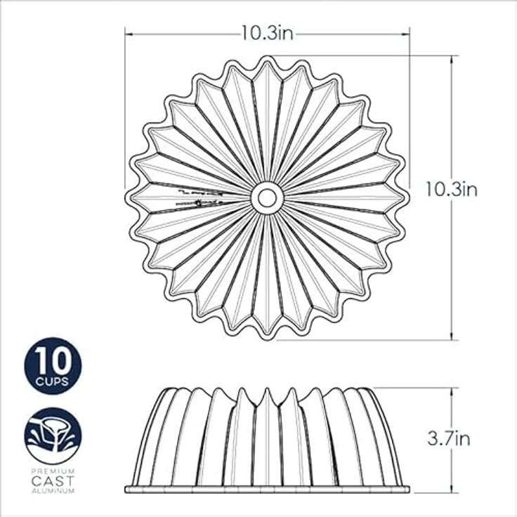 Backform Brilliance Bundt Pan 2,4 Liter – Bild 4