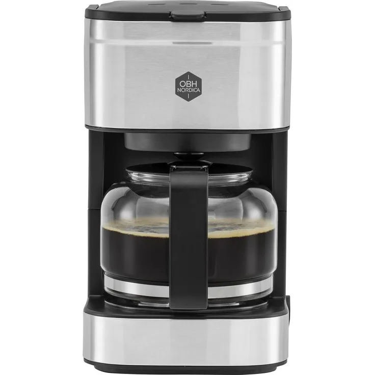 OBH Nordica Coffee Prio, Filterkaffeemaschine mit 0,75 l Fassungsvermögen, Warmhaltefunktion und Tropf-Stopp, Schwarz
