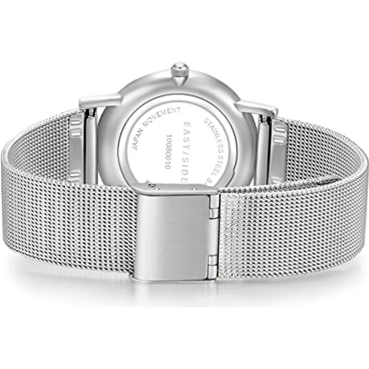 Eastside Damen Uhr analog Japanisches Quarzwerk mit Edelstahl Armband Silber 3 ATM 10080010 - stilvolles Design, hochwertige Verarbeitung – Bild 4