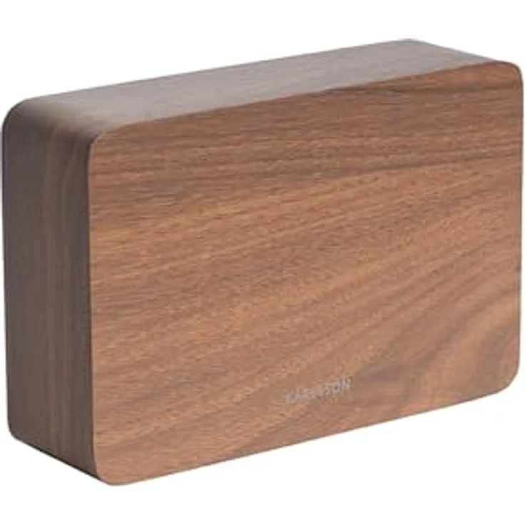 Karlsson Wecker Square, Dunkles Holzfurnier mit weißer LED-Anzeige, 15x4,8x10cm, ideal für Schlafzimmer und Büro – Bild 4