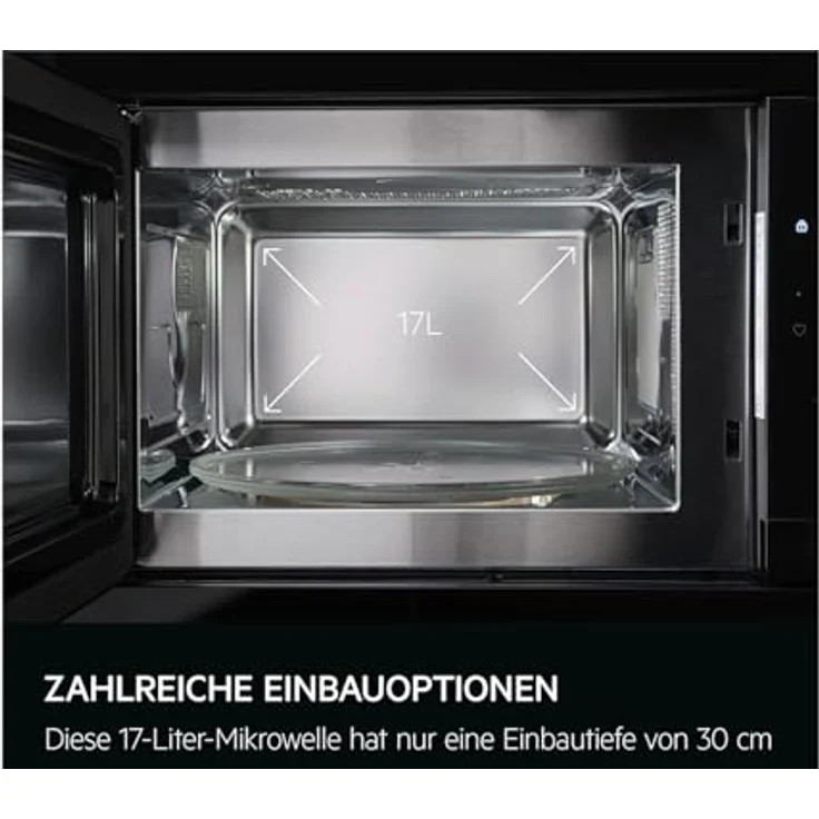 AEG Mikrowelle NMB6S171SB, 17 l, mit Kindersicherung, Elektronikuhr und Quick-Start-Funktion, Problack – Bild 5