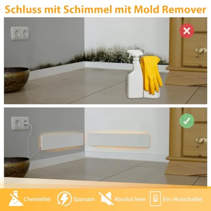 Northpoint Schimmelentferner, 2er-Set Infrarot Heizpaneel für Wand und Bad, chemiefrei, energieeffizient – Bild 4