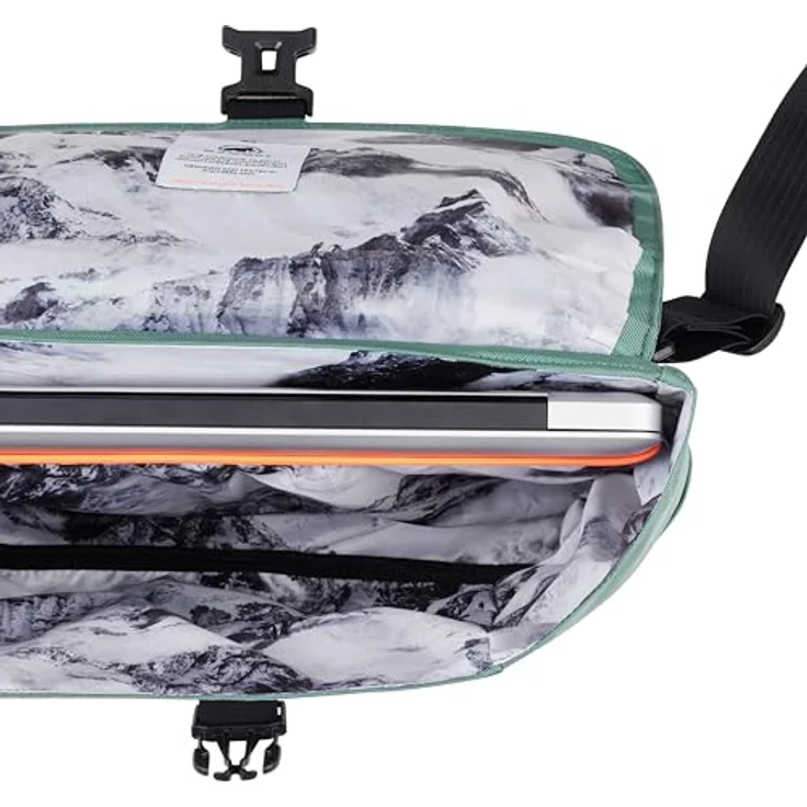Mammut Xeron Messenger 8, Wasserabweisende Handtasche mit 13"-Laptopfach, Grün – Bild 6