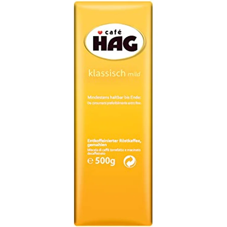Cafè Hag Klassisch mild, Vollmundiges Aroma, Entkoffeiniert, Filter-Kaffee, 500g, 4031787 – Bild 5