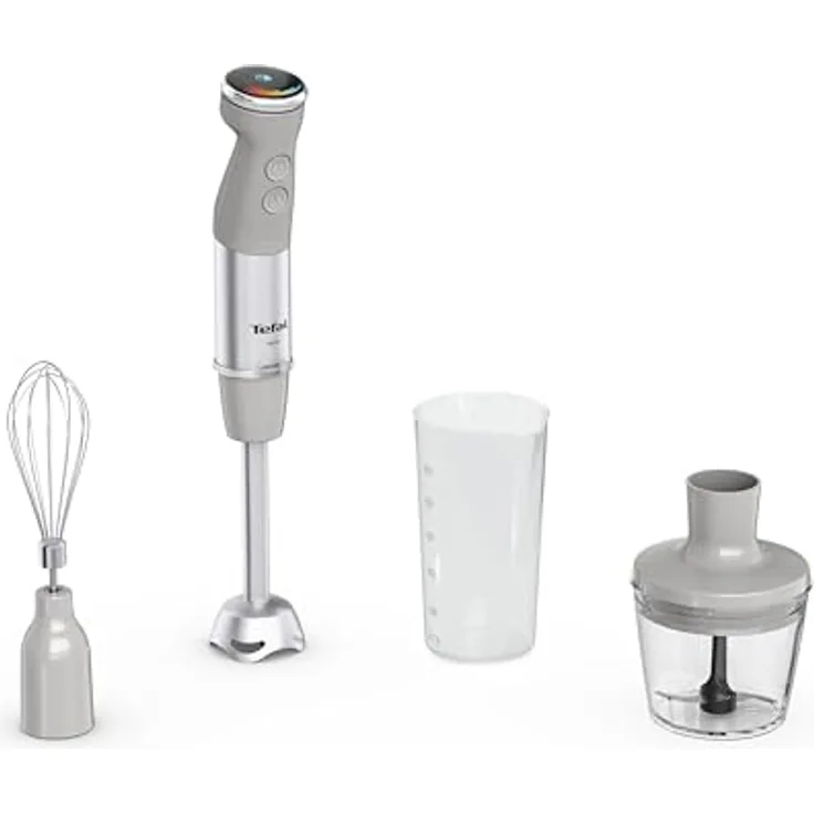 Tefal Quickchef+ Stabmixer, Powelix-Klingentechnologie, 20 Geschwindigkeitsstufen, Turbomodus, kompaktes Design, Silence-Modus, Softgrip-Griff, HB673B30