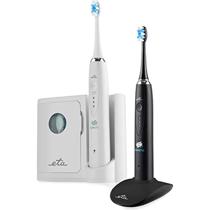 ETA Mundhygiene Set Sonetic, 2x Schallzahnbürste (schwarz, weiß)