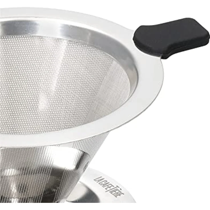 La Cafetière Filterloser Kaffeebereiter für Gießkaffee, Edelstahl, wiederverwendbar, inklusive Geschenkverpackung mit 12-monatiger Garantie – Bild 2