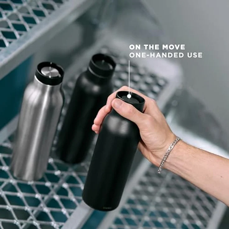 Eva Solo Urban Isolierflasche, 0.5 Liter, doppelwandige Vakuumisolierung, 100% dicht, schwarz – Bild 5