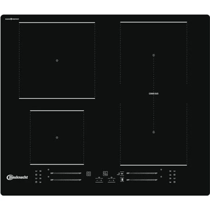 BAUKNECHT Induktions-Kochfeld BS 3560B CPNE, rahmenlos, 4 Flexzonen, Schwarz – Bild 1