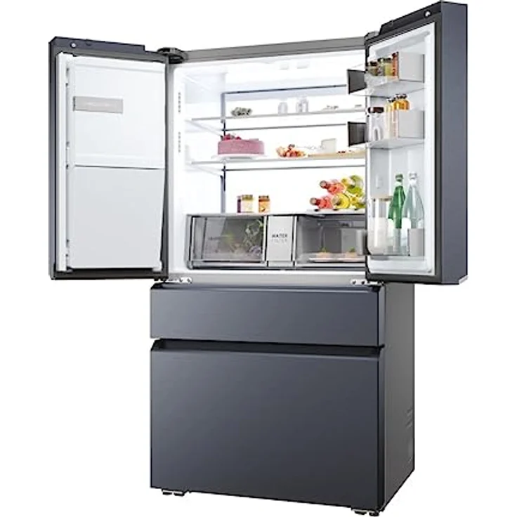 Haier French Door 90 SERIE 7 PRO HFW7918EIMB Kühl-Gefrierkombination/Total No Frost/Smart hON-App/HumidityZone/MyZone XL/Leise nur 35 db(A) / Türdisplay/Obsidian Black Inox – Bild 5