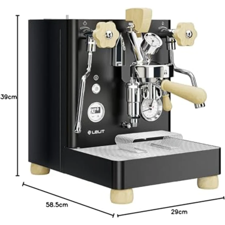Lelit Bianca V3, Siebträgermaschine mit Dual Boiler, PID-Temperaturregelung und mechanischem Paddle, Schwarz – Bild 8