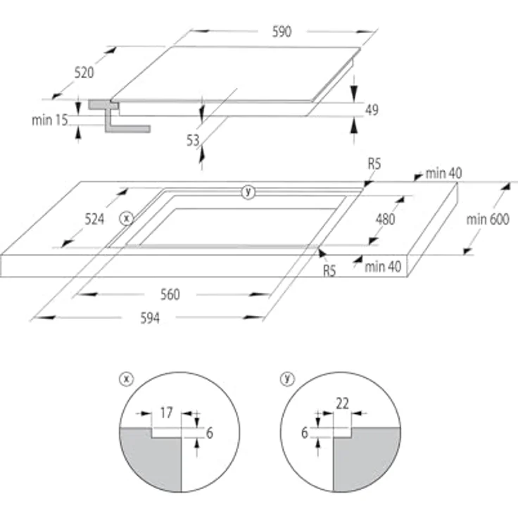 GORENJE Flex-Induktions-Kochfeld GI 6442 BSCE, schwarz, AreaFlexZone beidseitig – Bild 9