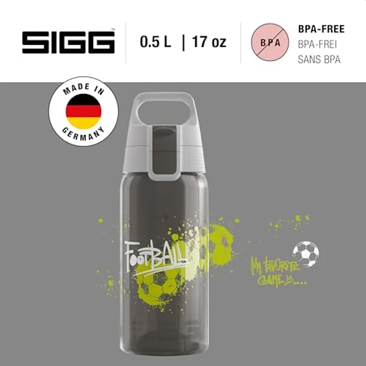 Sigg 9001.50 Viva One Football Tag Trinkflasche Grau – Bild 3