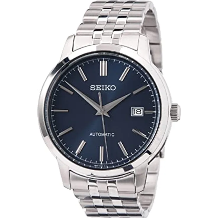 Seiko Herren Analog Automatik Uhr mit Edelstahl Armband SRPH87K1