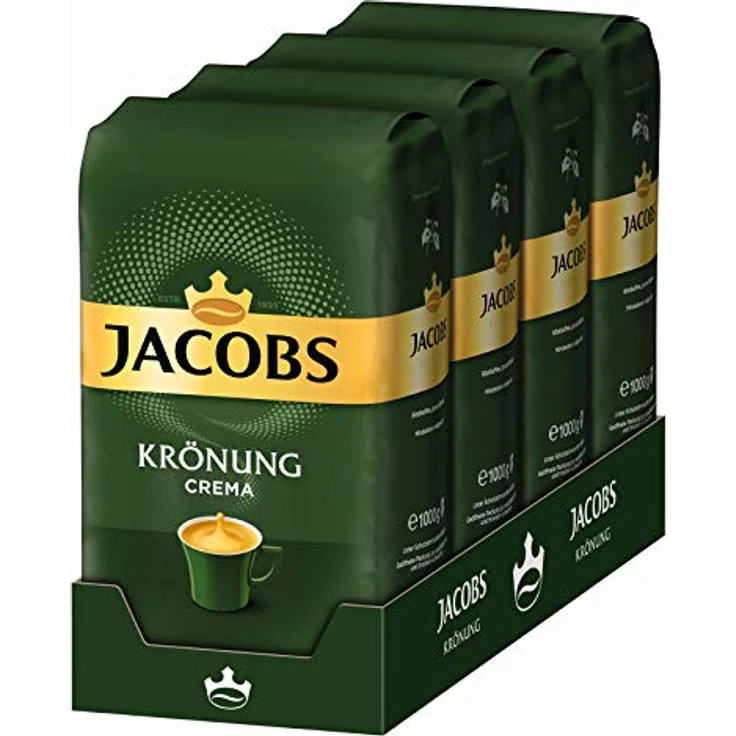 Jacobs Kaffeebohnen Krönung Crema, 4er Pack, 4 x 1 kg Bohnenkaffee – Bild 6