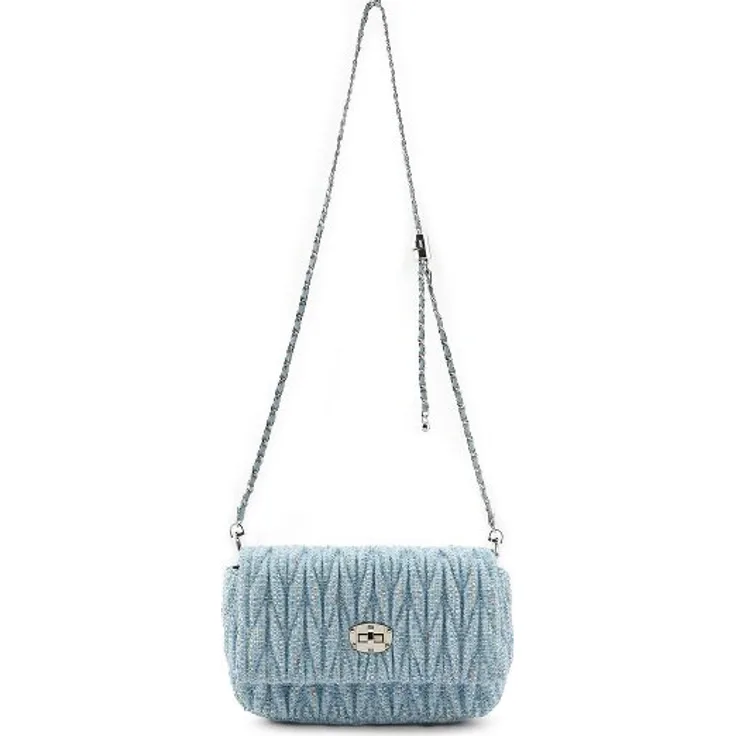 Seidenfelt Floro Umhängetasche, 24 cm, 100% Polyester, blau