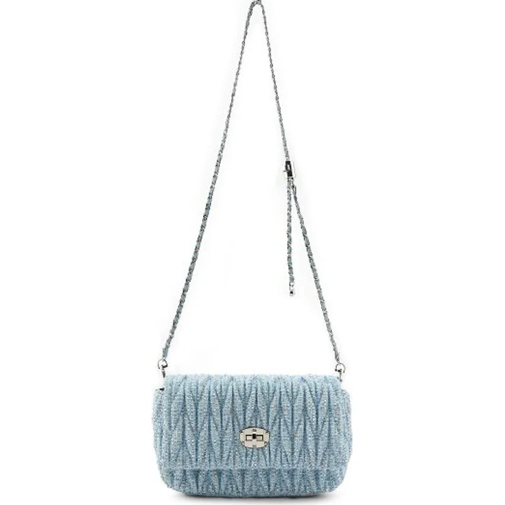 Seidenfelt Floro Umhängetasche, 24 cm, 100% Polyester, blau