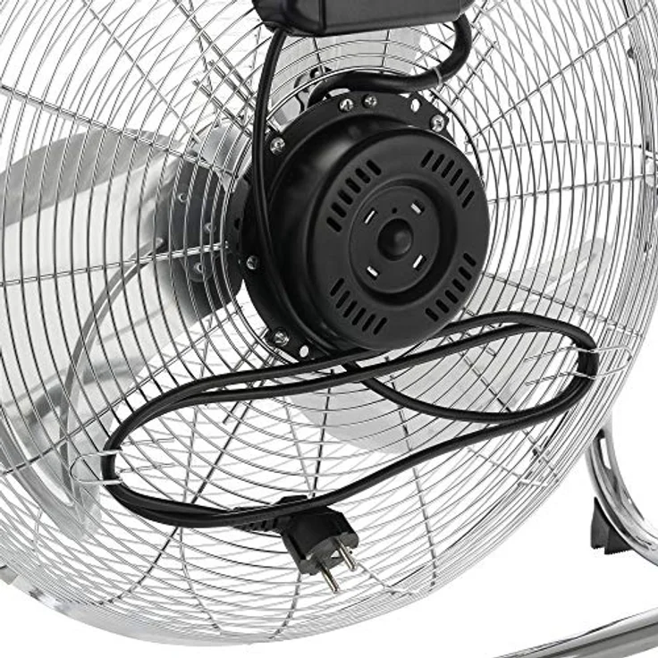 Bodenventilator Windmaschine Luftkühler Lüfter 18 Zoll Silber 120W 50Hz - Silber - Arebos – Bild 8
