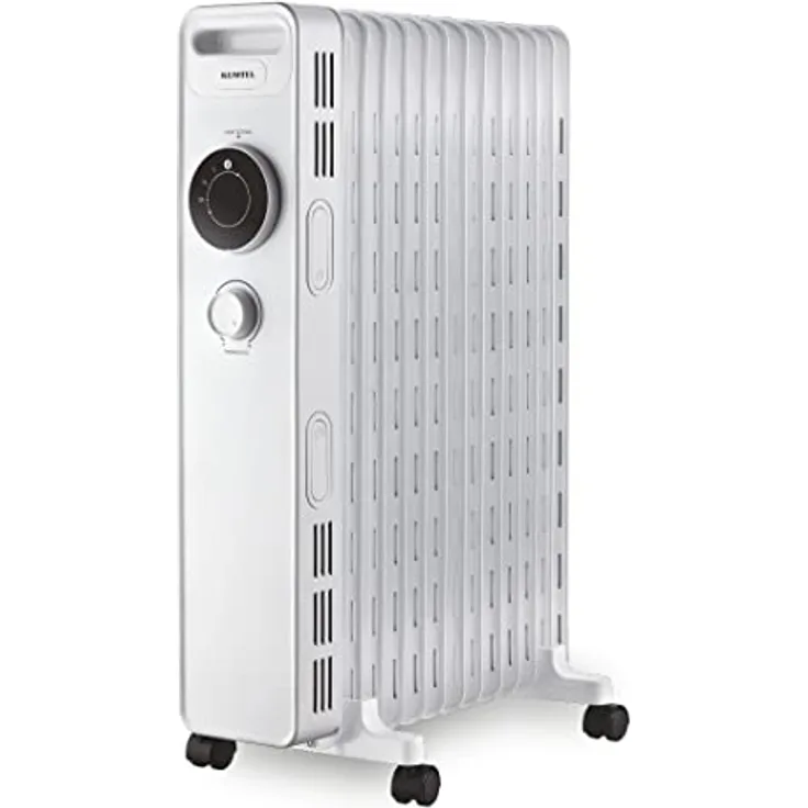 Kumtel Ölradiator 2000W/ 2300W oder 2500W Radiator Elektroheizung Heizung Thermostat Ölheizung Heizlamellen Radiator Heizkörper, Watt:2300W