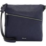 Tamaris Umhängetasche TAS Alessia, für Damen mit längenverstellbarem Umhängeriemen und Echtleder-Optik in Uni-Design, schwarz