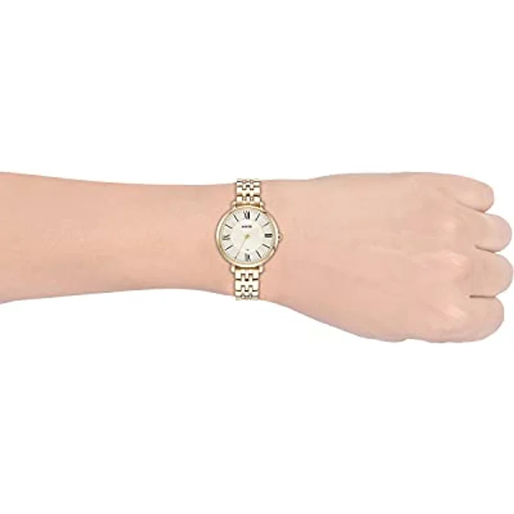 Fossil Damenuhr Jacqueline, Quarzwerk, 36mm Gold Edelstahlgehäuse mit Edelstahlarmband, ES3434 – Bild 4
