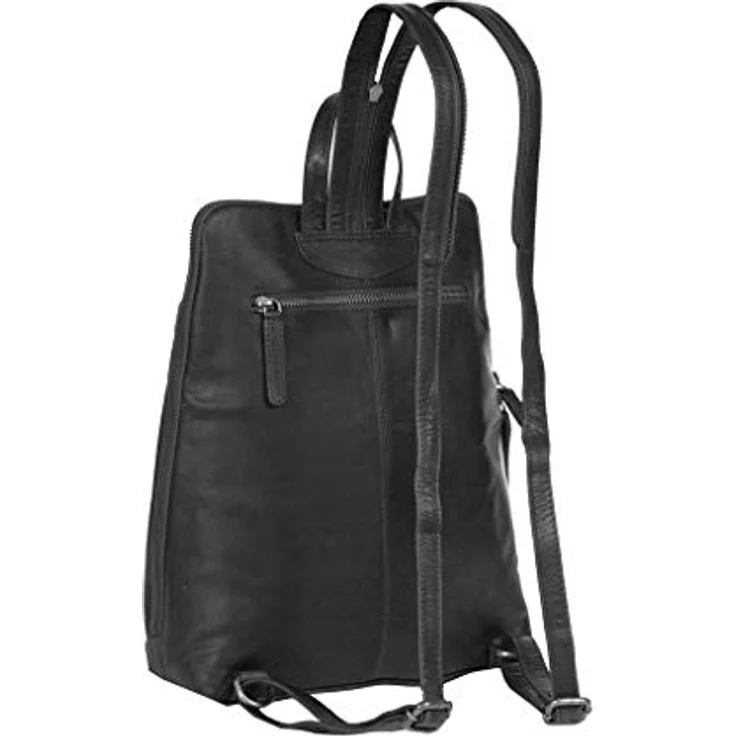 The Chesterfield Brand Wax Pull Up Daypack, Leder Rucksack 34 cm, schwarz – Bild 3