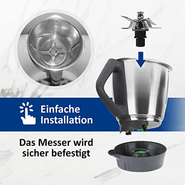 VIOKS Mixmesser Ersatz für Thermomix TM31, hochwertiges Küchenmaschinen-Zubehör – Bild 5