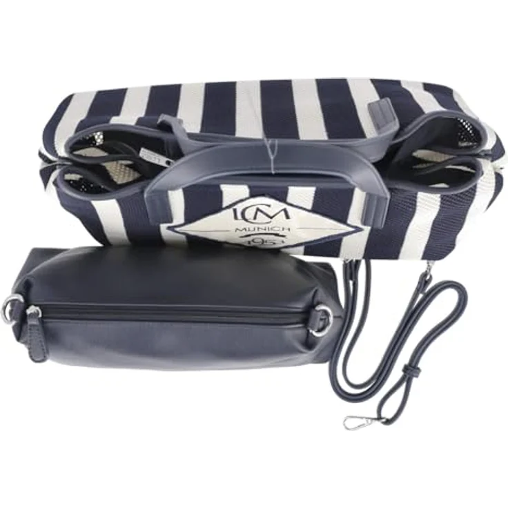 L.Credi Rima Schultertasche, 39 cm, blau, 100% Polyester, 39 x 16 x 34 cm – Bild 5