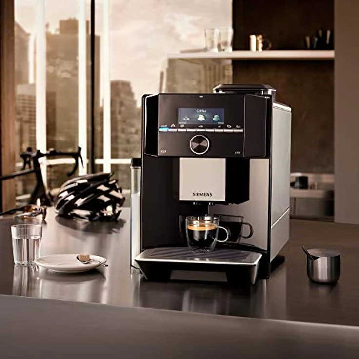 Siemens EQ.9 s300 Kaffeevollautomat TI923509DE mit integriertem Mahlwerk, automatische Reinigung, Personalisierung, extra leise, 1.500 Watt, hochglanz schwarz, edelstahl – Bild 3
