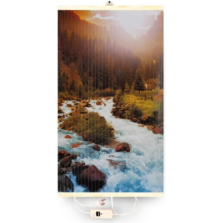 Trio Infrarotheizung 430 W, flexibles Heizpaneel mit Design 10 Fluss, 100 x 57 cm, Wärme durch Kohlefaser-Technologie