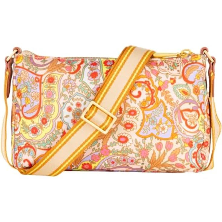 Oilily Umhängetasche Petalpark Paisley, robuste Polyesterqualität mit verstellbarem Riemen und praktischen Reißverschlussfächern – Bild 3