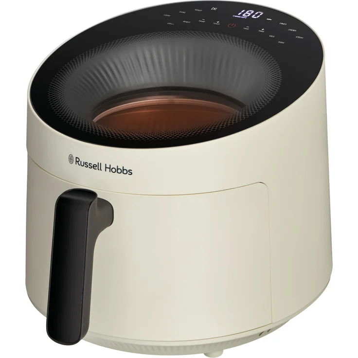 RUSSELL HOBBS Heißluftfritteuse SatisFryPanoramic AirFryer(27421-56), 1500 W, mit Sichtfenster, 10 Programme, wenig oder kein Öl erforderlich, elegantem Glasdach-Fenster