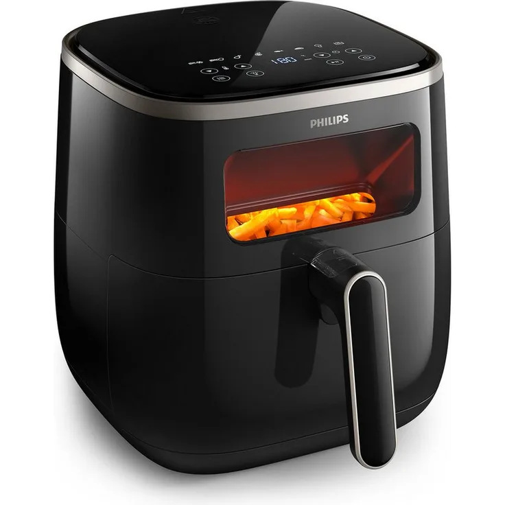 Philips Heißluftfritteuse Airfryer XL HD9257/88 mit 5,6 l, Sichtfenster, 1700 W, RapidAir Technologie, Digitalem Display