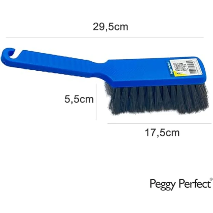 Peggy Perfect Kehrgarnitur Super, Profigarnitur mit Handfeger und Kehrschaufel, Breite ca. 23 cm, blau – Bild 3